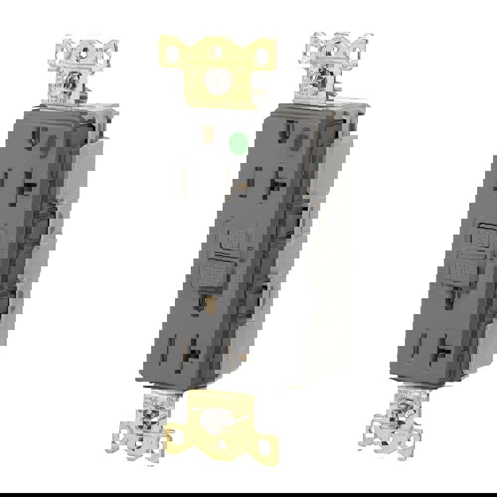 GFCI Receptacles; Grade: Commercial; Hospital ; Receptacle Type: Duplex ; NEMA Configuration: 5-15R ; Amperage: 20 ; Reset Type: Manual ; Wiring Method: Wiring Module